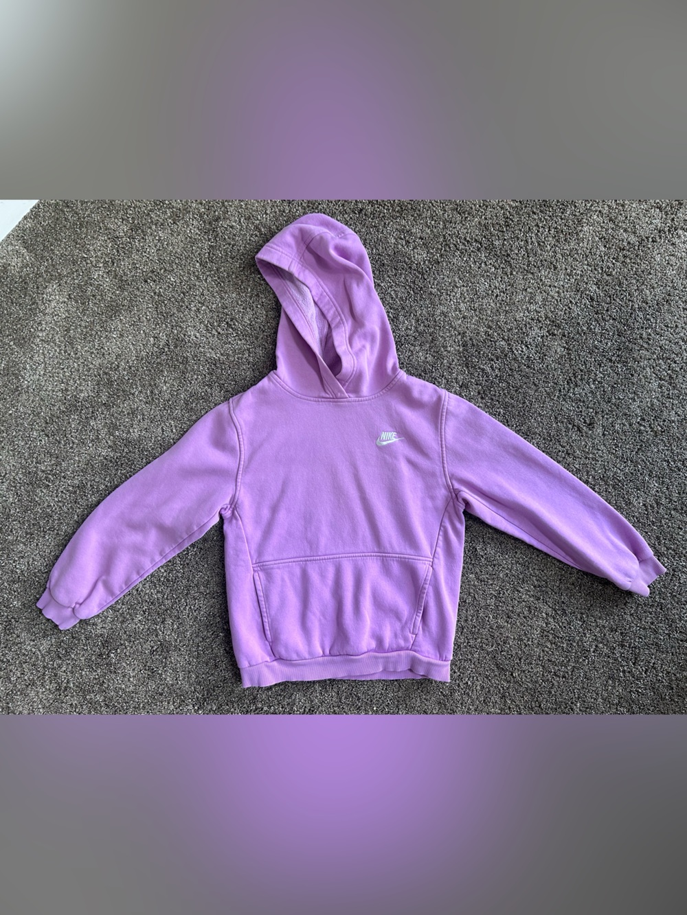 Nike Purple Pullover Hoodie with Front Pocket Size YL